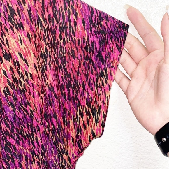 Kenneth Cole Patterned Colorful Cowl Neck Blouse - Picture 5 of 11